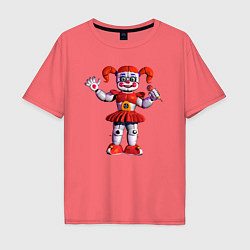 Футболка оверсайз мужская Circus Baby, цвет: коралловый