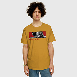 Футболка оверсайз мужская Гриффит Фемто, цвет: горчичный — фото 2