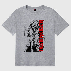Футболка оверсайз мужская Iron maiden fans, цвет: меланж