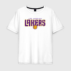 Футболка оверсайз мужская Team Lakers, цвет: белый