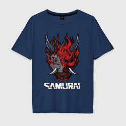 Мужская футболка оверсайз Samurai logo