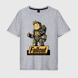 Мужская футболка оверсайз Vault boy in armor