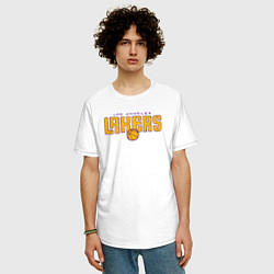 Футболка оверсайз мужская NBA Lakers, цвет: белый — фото 2