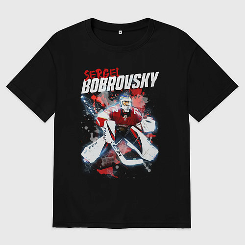 Мужская футболка оверсайз Бобровский Флорида Пантерз / Черный – фото 1