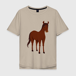 Мужская футболка оверсайз Прекрасная лошадка