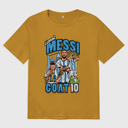 Мужская футболка оверсайз Лионель Месси Аргентина 10