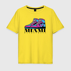 Футболка оверсайз мужская Basketball Miami, цвет: желтый