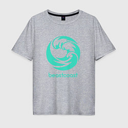 Футболка оверсайз мужская Beastcoast logo, цвет: меланж