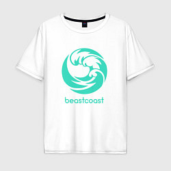 Футболка оверсайз мужская Beastcoast logo, цвет: белый
