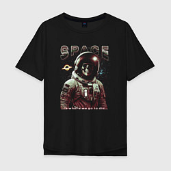 Футболка оверсайз мужская Death in Space, цвет: черный
