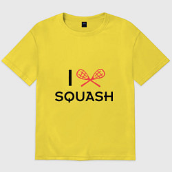 Футболка оверсайз мужская I Love Squash, цвет: желтый
