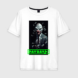 Мужская футболка оверсайз Payday 3 mask