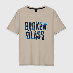 Мужская футболка оверсайз Broken glass