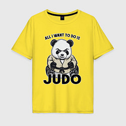 Мужская футболка оверсайз Дзюдо панда