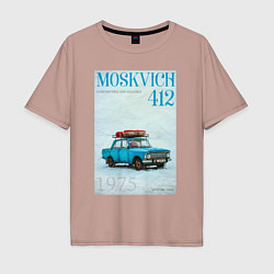 Мужская футболка оверсайз Москвич на обложке ретро журнала