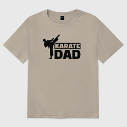 Футболка оверсайз мужская Karate dad, цвет: миндальный