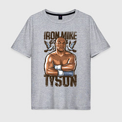 Футболка оверсайз мужская Iron Mike Tyson Железный Майк Тайсон, цвет: меланж