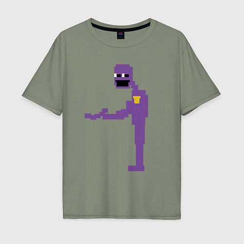 Мужская футболка оверсайз Сиреневый человек / Авокадо – фото 1