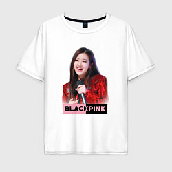 Мужская футболка оверсайз Rose Blackpink