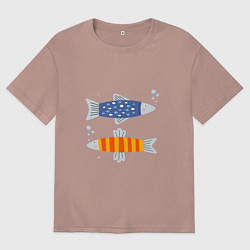 Мужская футболка оверсайз Две селедки