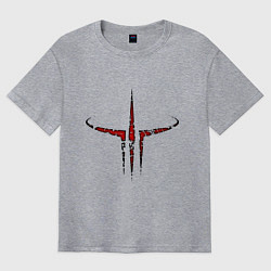 Футболка оверсайз мужская Quake III logo, цвет: меланж