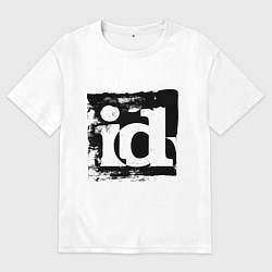 Футболка оверсайз мужская ID software logo, цвет: белый