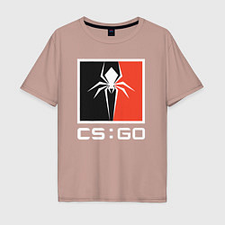 Футболка оверсайз мужская CS spider, цвет: пыльно-розовый