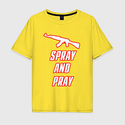 Мужская футболка оверсайз Spray and play