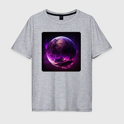 Мужская футболка оверсайз Абстрактная планета