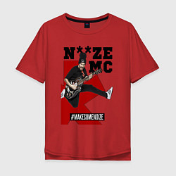Футболка оверсайз мужская Noize MC - guitarist, цвет: красный