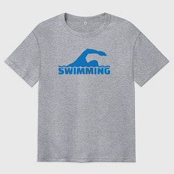 Мужская футболка оверсайз Swimming sport