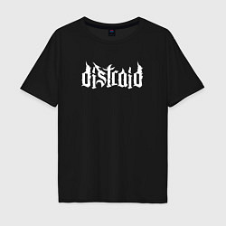 Футболка оверсайз мужская Логотип Distraid, цвет: черный