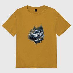 Мужская футболка оверсайз На джипе по России
