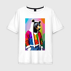 Мужская футболка оверсайз Baer fashionista - pop art - neural network