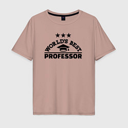 Мужская футболка оверсайз Лучший в мире профессор