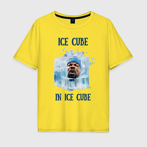 Мужская футболка оверсайз Ice Cube in ice cube / Желтый – фото 1