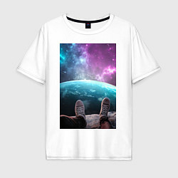 Мужская футболка оверсайз Шаг в космосе
