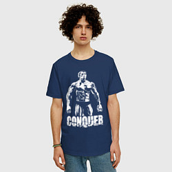 Футболка оверсайз мужская Arnold conquer, цвет: тёмно-синий — фото 2