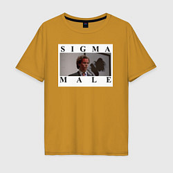 Футболка оверсайз мужская Sigma Male, цвет: горчичный