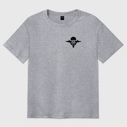 Футболка оверсайз мужская ВДВ символ логотип, цвет: меланж