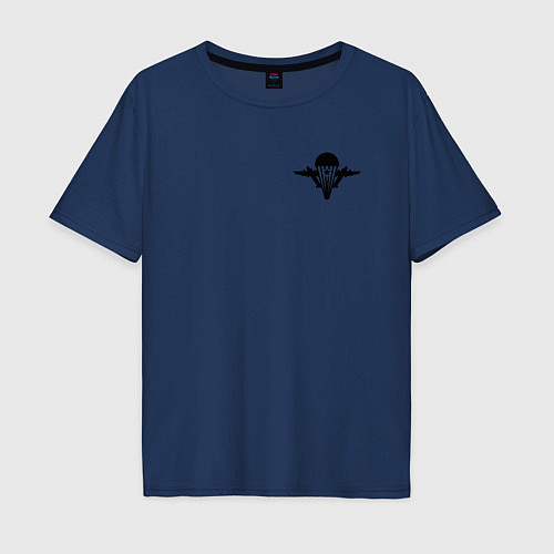 Мужская футболка оверсайз ВДВ символ логотип / Тёмно-синий – фото 1
