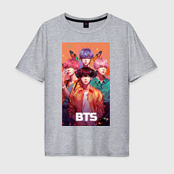 Мужская футболка оверсайз BTS kpop anime