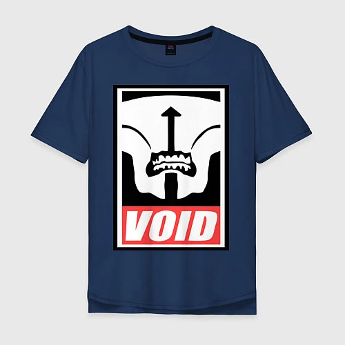 Мужская футболка оверсайз Faceless Void Poster / Тёмно-синий – фото 1