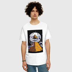 Футболка оверсайз мужская Alien UFO, цвет: белый — фото 2