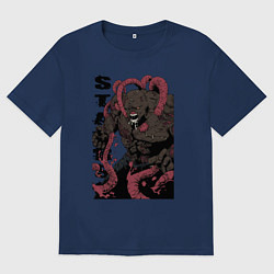 Футболка оверсайз мужская Staarss - nemesis, цвет: тёмно-синий