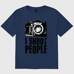 Футболка оверсайз мужская Shoot photographer, цвет: тёмно-синий