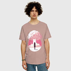 Футболка оверсайз мужская Барбигеймер, цвет: пыльно-розовый — фото 2