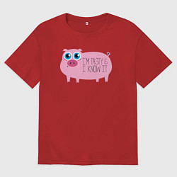 Мужская футболка оверсайз Я вкусный и знаю это