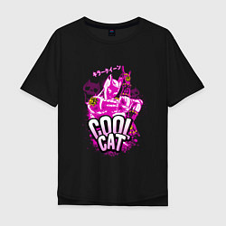 Футболка оверсайз мужская Cool cat- Killer queen- Jo jo, цвет: черный