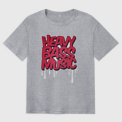 Мужская футболка оверсайз Heavy bass music